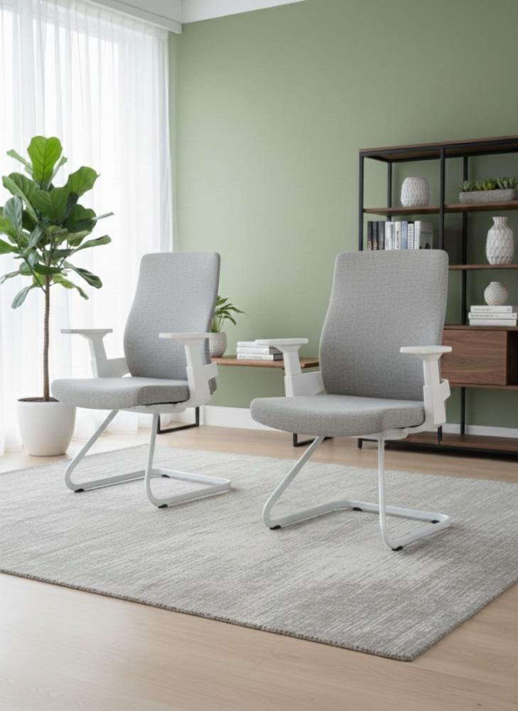 A fixed office chair with a modern and comfortable design