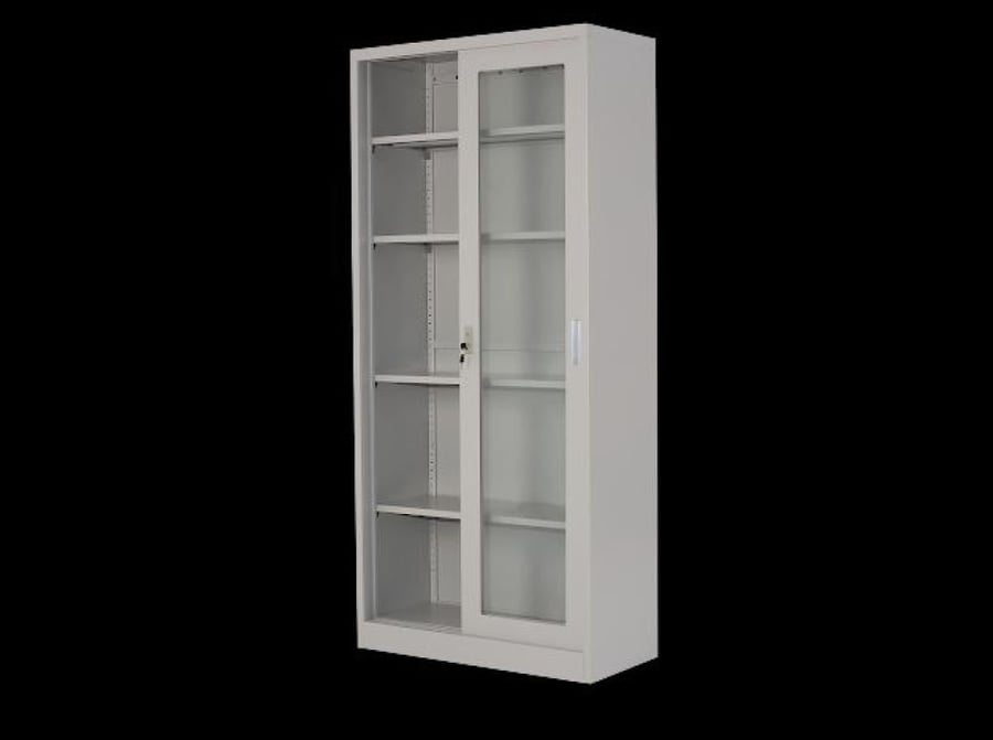 دولاب حديد سحاب زجاج