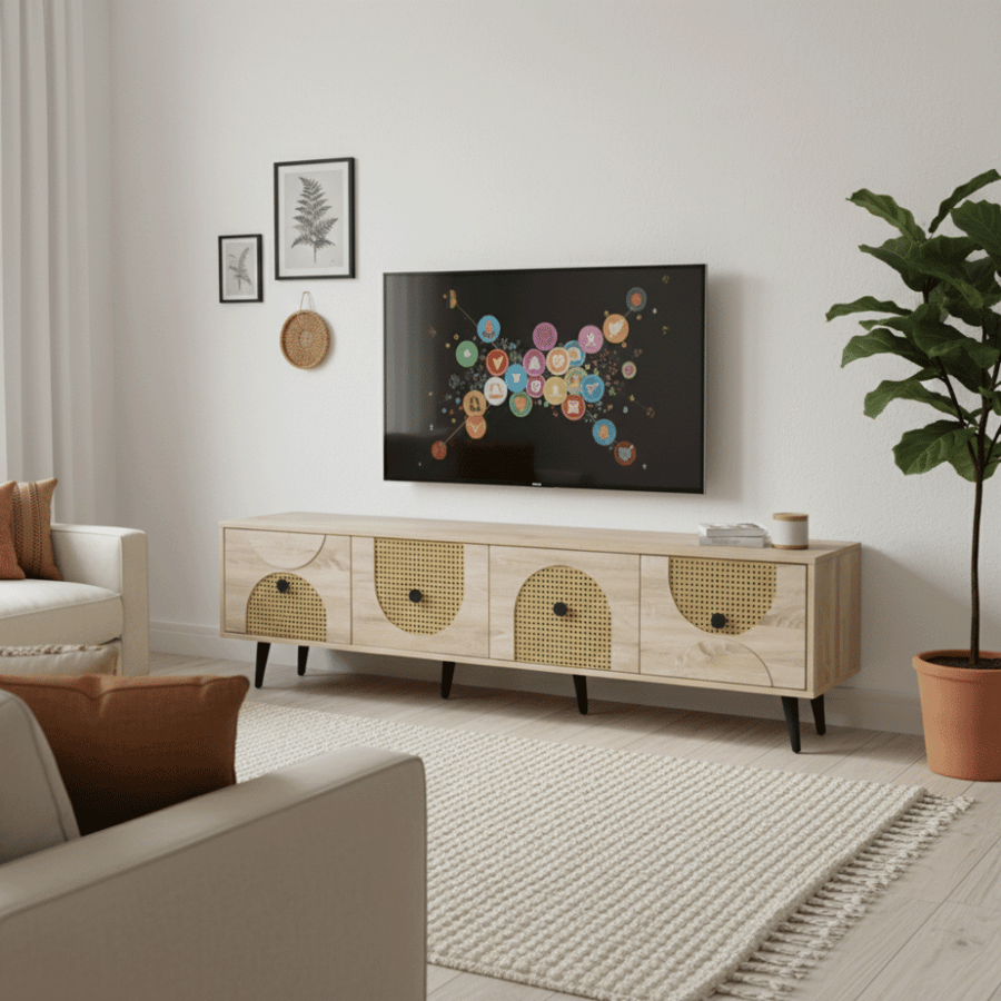 TV plasma table with elegant and modern design 180cm