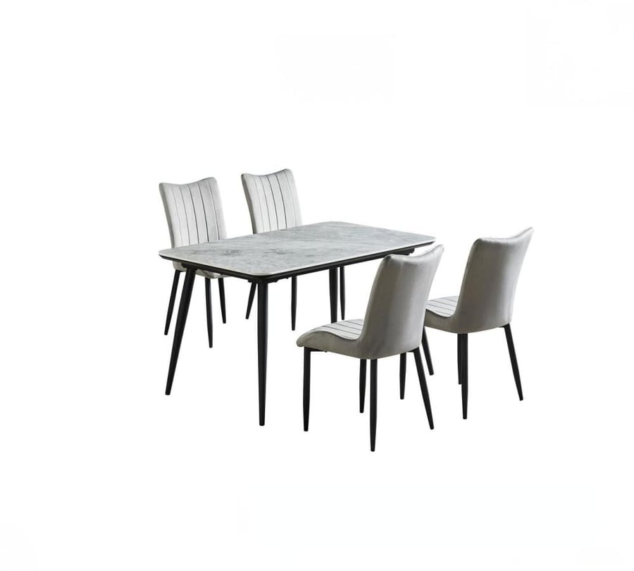 Ceramic dining table 4 chairs