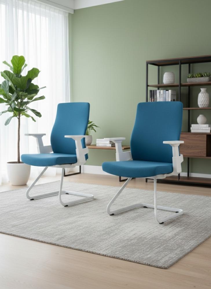 A fixed office chair with a modern and comfortable design