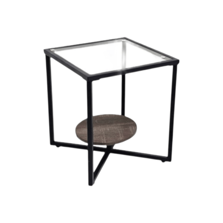 Glass serving table size 45*45, height 52