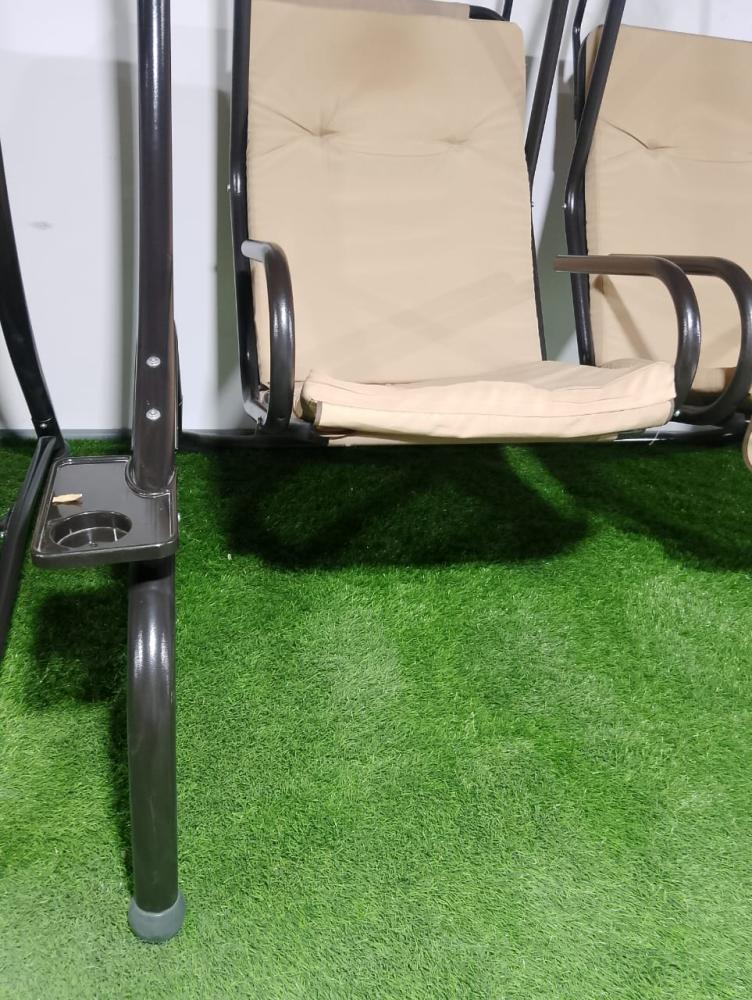 Comfortable outdoor swing with canopy