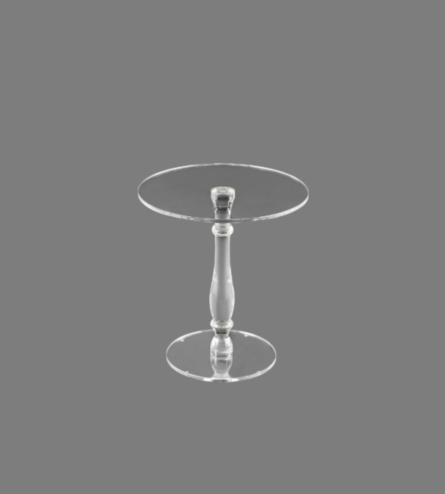 Single acrylic service table