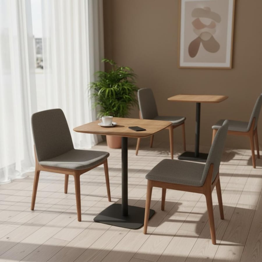 A coffee table with a distinctive modern design