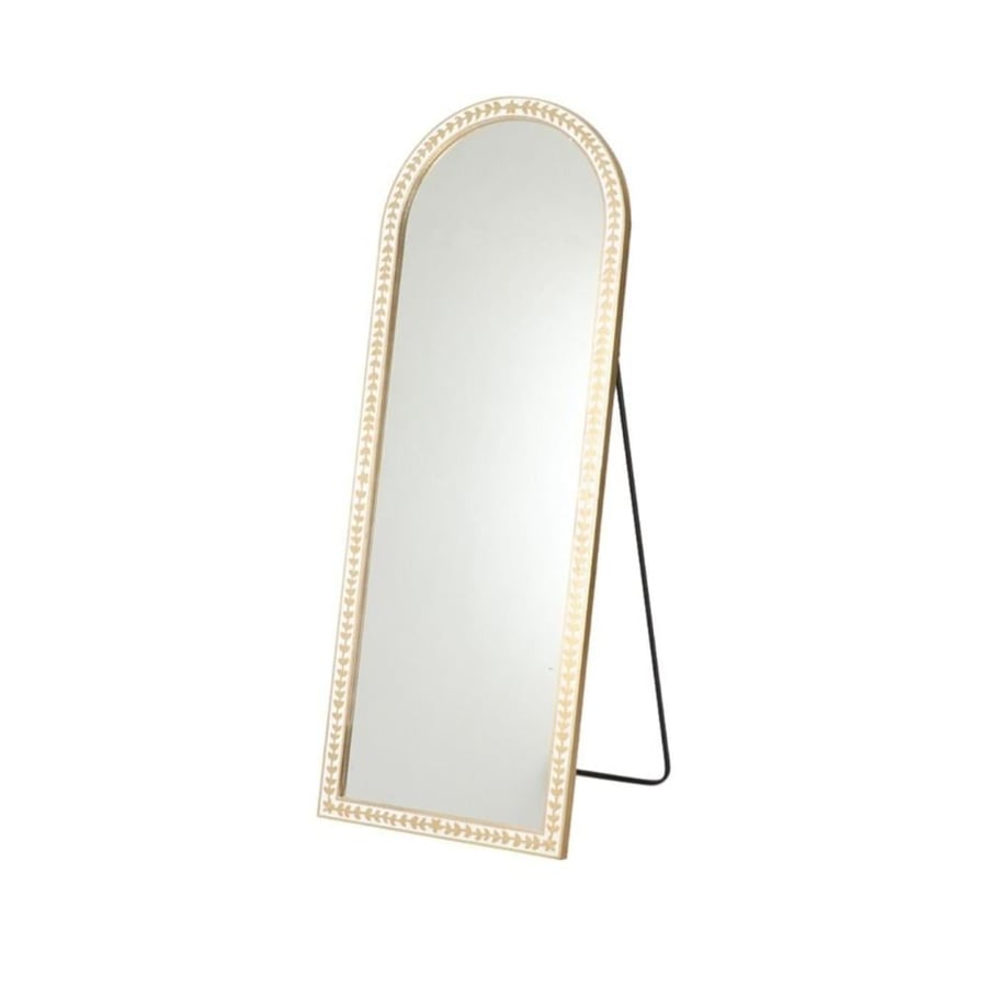 مرايا راقيه بتصميم مميز  60*160سم - (k YX25X104T WHITE AND GOLD(160+60)CM)