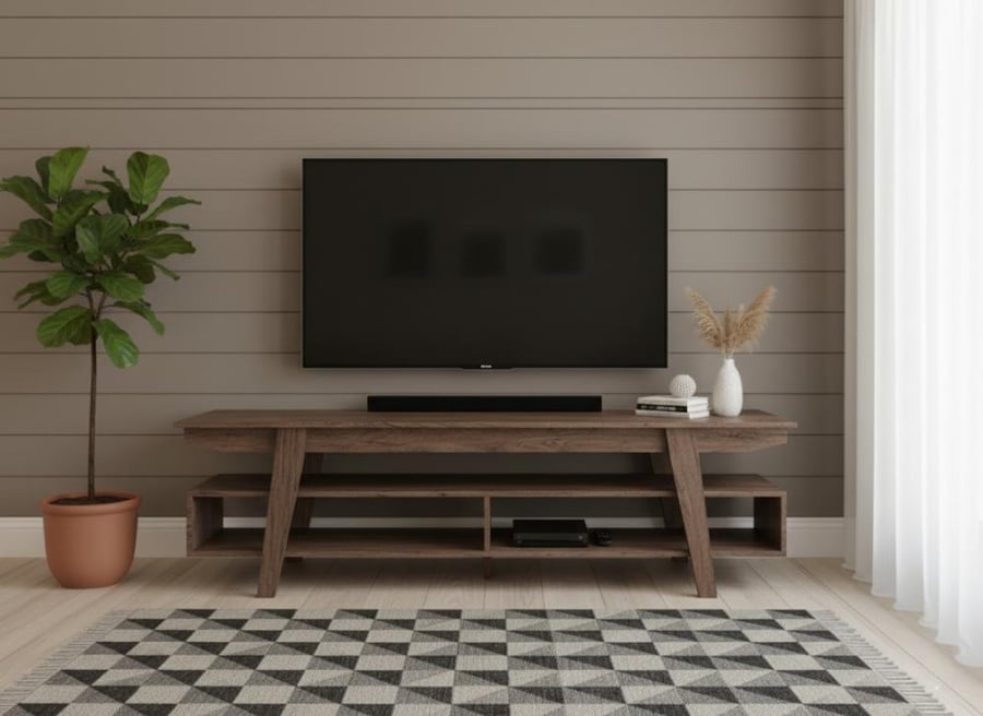 طاولة تلفاز بتصميم مبتكر ومميز