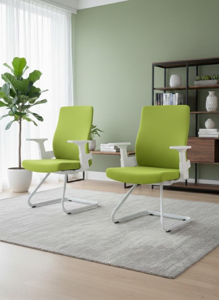A fixed office chair with a modern and comfortable design