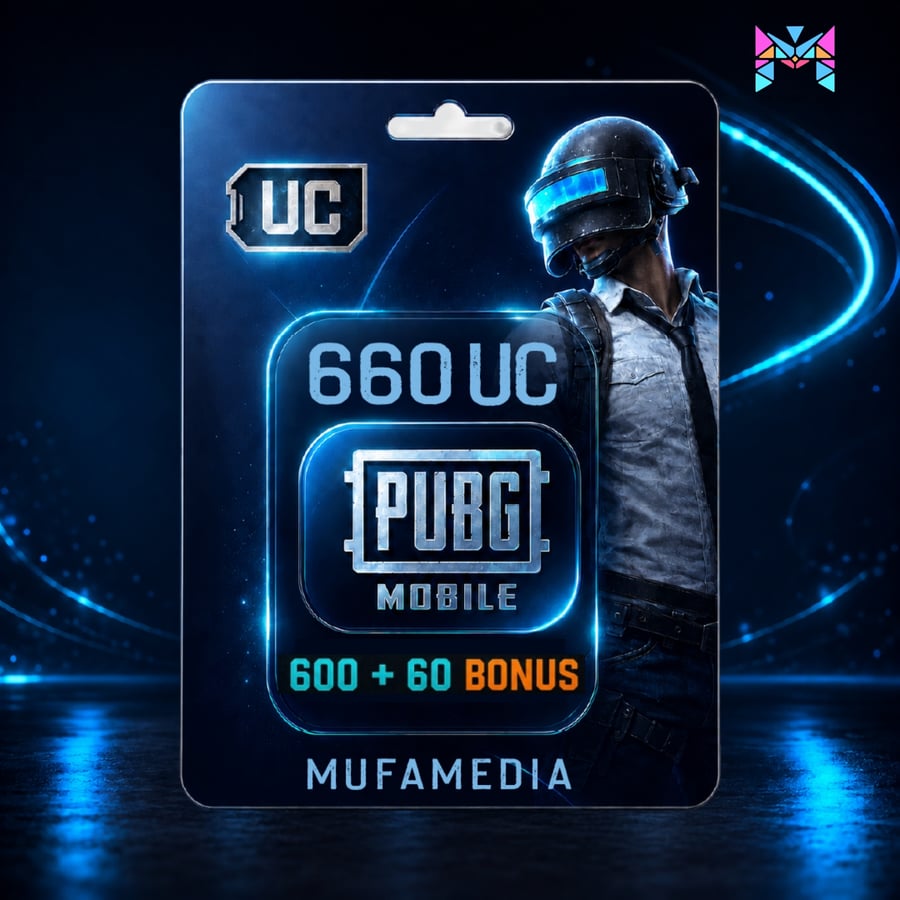 شدات ببجي 10 دولار (600 + Free 60 UC) (Top Up)