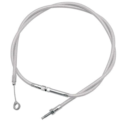 Stainless Armor Coat Longitudinally 74.7 in. Wound Clutch Cable for Harley Softail Dyna 2007-2017