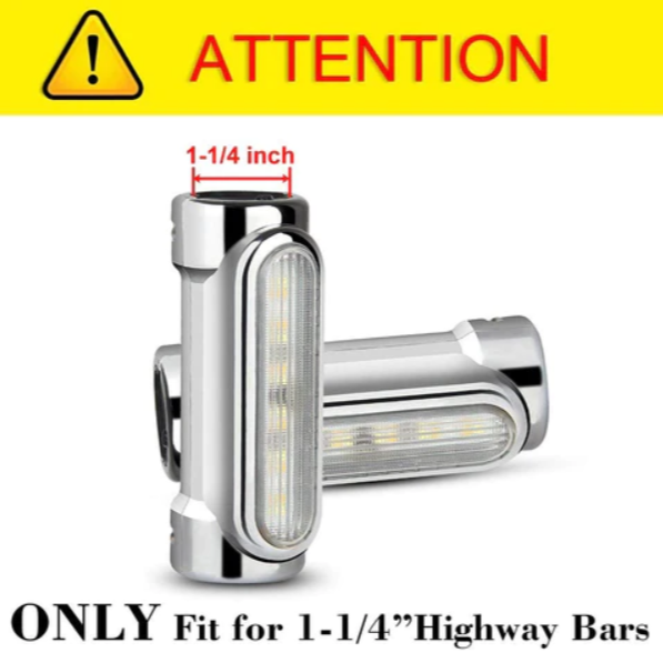 Chrome Highway Bar Switchback Driving Light for Harley Davidson Touring Bikes 1-1/4