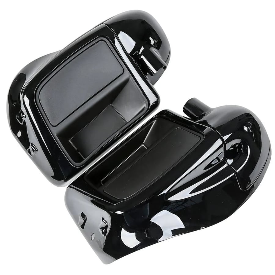 Gloss Black Air-Cooled Lower Vented Fairings with 6.5" Speaker Grills & Built-in Speakers – Fits Harley Touring 2014–2024