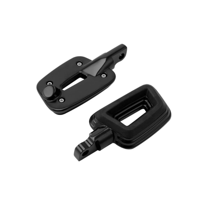 Foot Pegs Chrome Black Fit For Harley Touring Softail Dyna Sporster