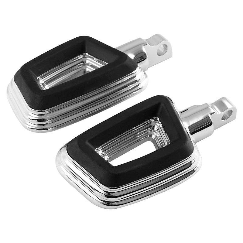 Foot Pegs Chrome Black Fit For Harley Touring Softail Dyna Sporster