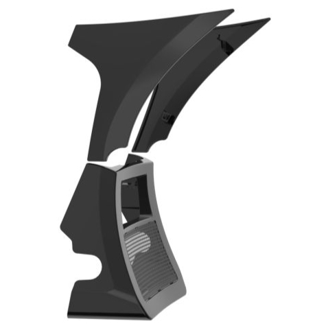 Advanblack Fairing Spoiler Kit with Support Bracket Vived Black for '23.5-'26 Harley Road Glide