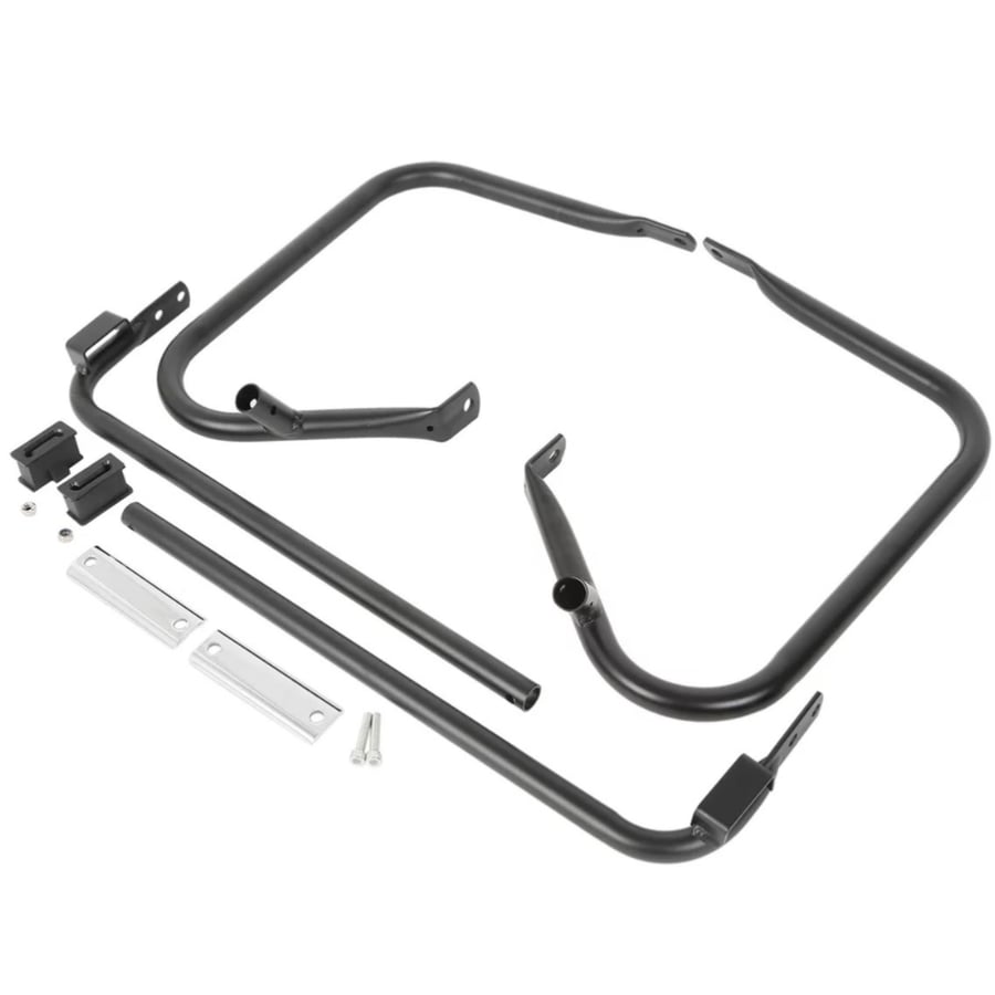 Black/Chrome Saddlebag Guard Bracket Bar For Harley Touring 97-13