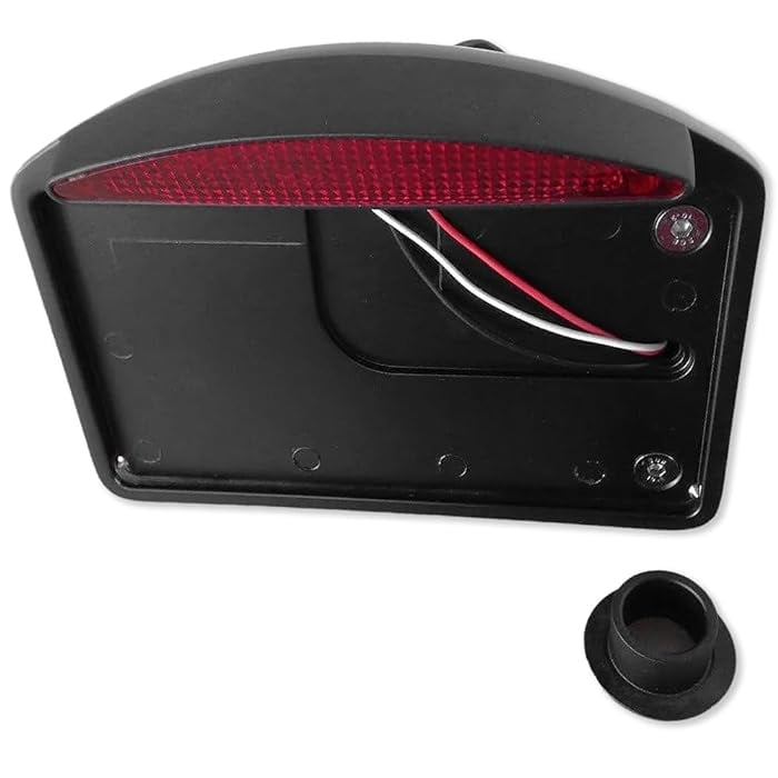 Chrome Side Mount  License Plate Frame LED Brake Tail light For Harley Softail Sporster Dyna