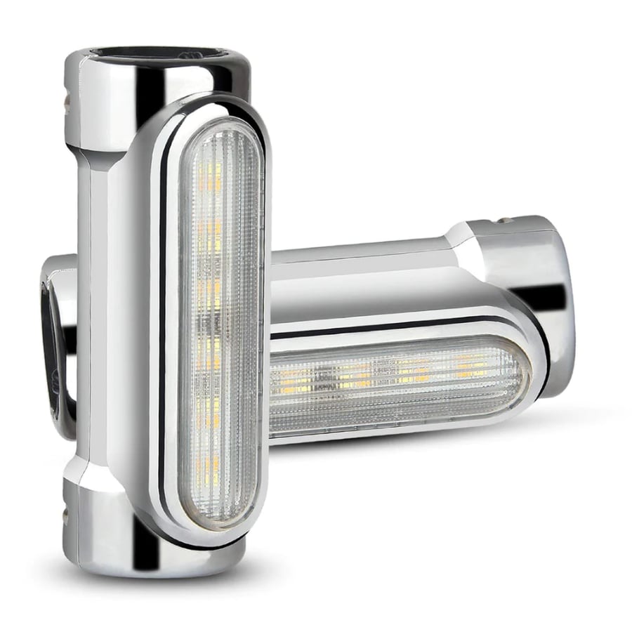 Chrome Highway Bar Switchback Driving Light for Harley Davidson Touring Bikes 1-1/4