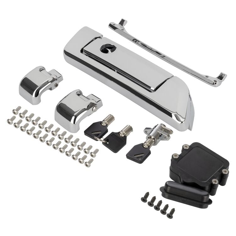 HogWorkz Tour Pack Hinges And Latch Kit Chrome For Harley Touring 2014-2024