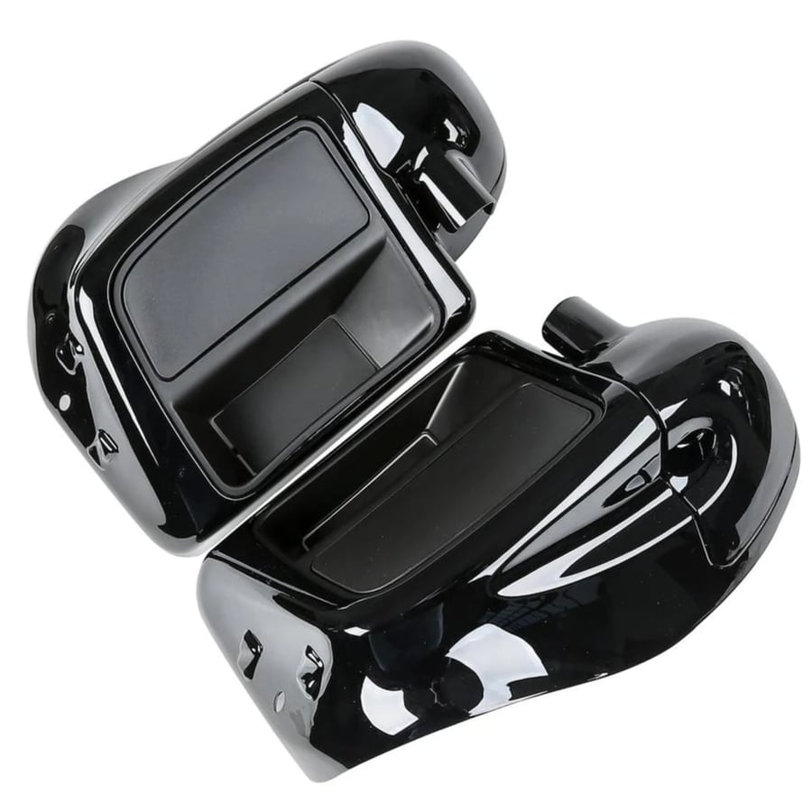 Gloss Black Air-Cooled Lower Vented Fairings with 6.5" Speaker Grills & Built-in Speakers – Fits Harley Touring 2014–2024