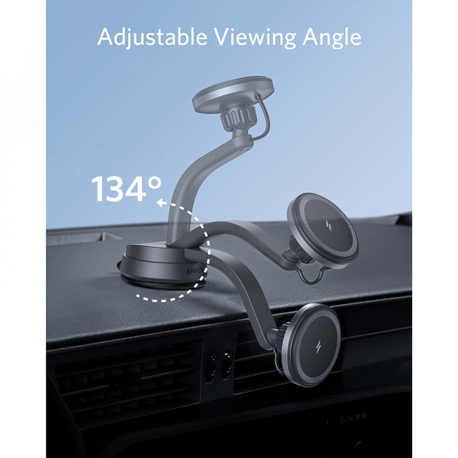 Anker MagGO Wireless Magnetic Car Charger - Black