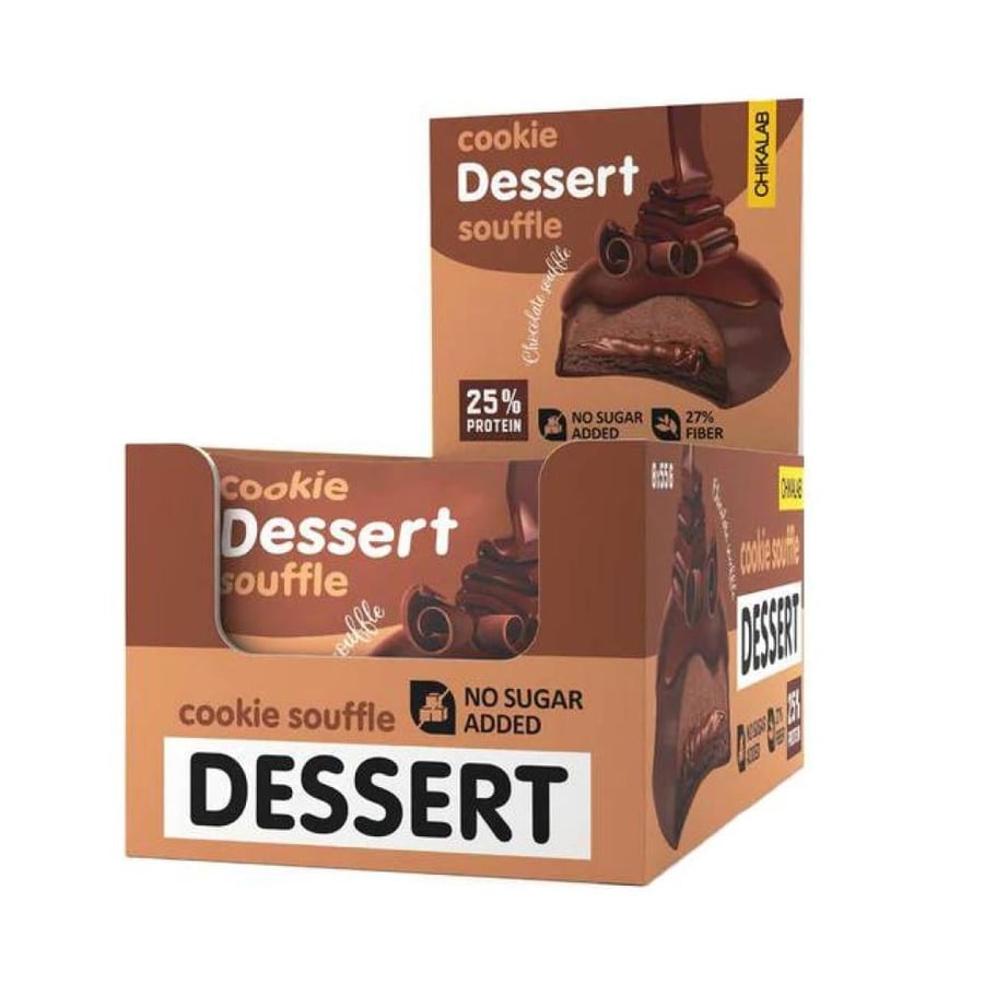 شيكالاب - بسكويت البروتين سوفليه مع حشوة - CHIKALAB Protein Cookie Dessert Souffle
