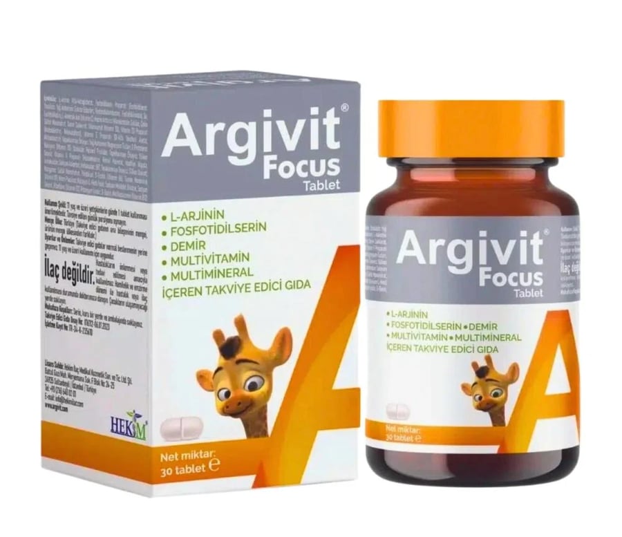 Argivit Focus حبوب ارجيفيت فوكس لزيادة الطول للأطفال والمراهقين من سن 11 سنة فما فوق