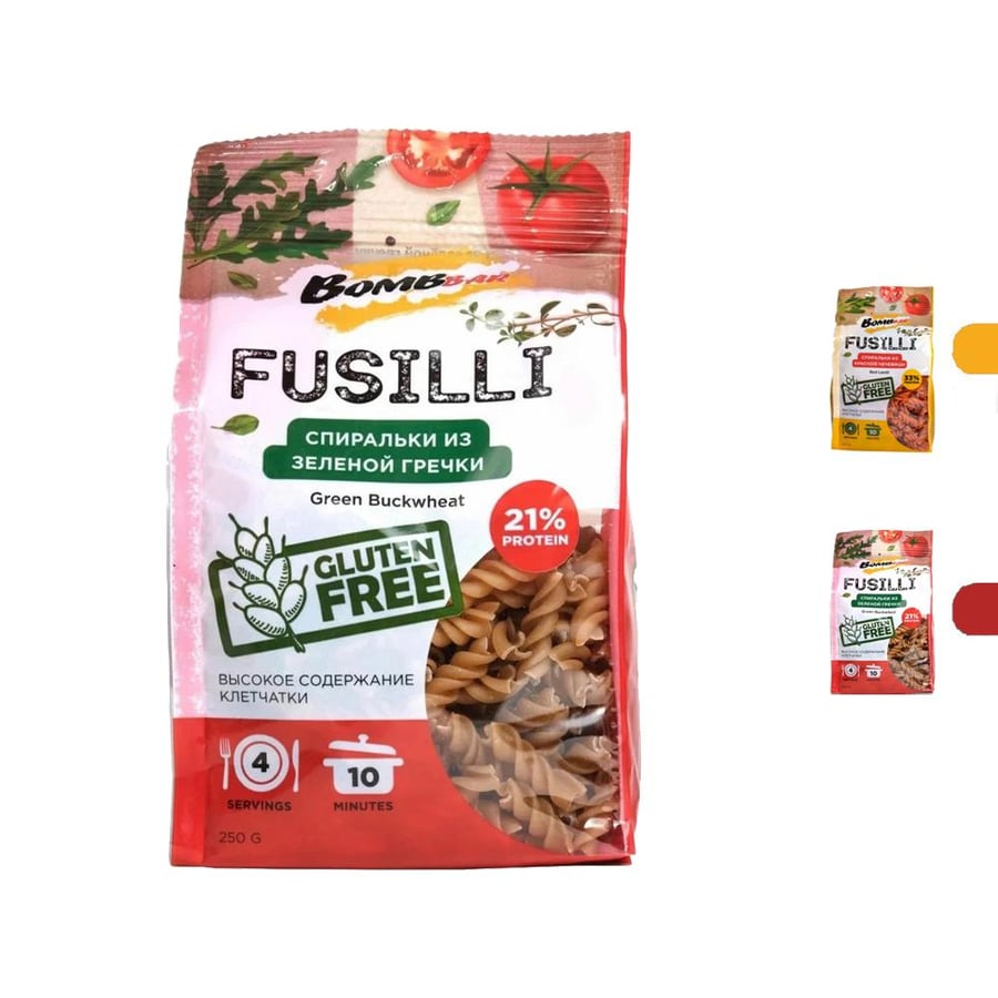 بومبار - فوسيلي مكرونة صحية (250 جم) - Bombbar Fusilli Healthy Pasta