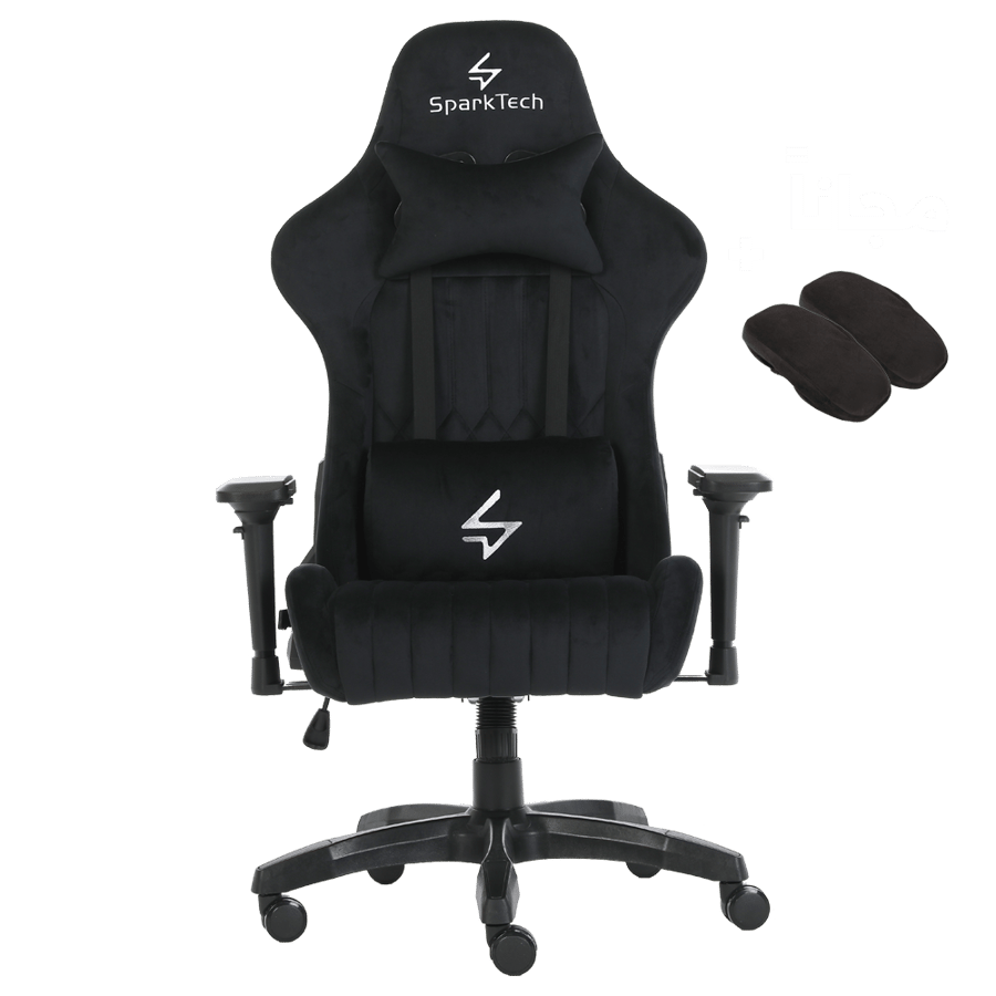 كرسي قيمنق مخمل أسود - Sparktech Gaming Chair Glide