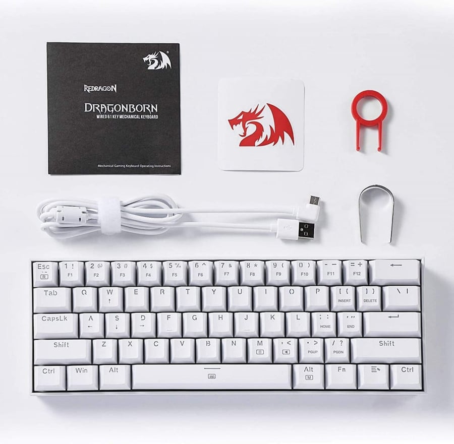 كيبورد قيمنق أبيض صغير Redragon K630