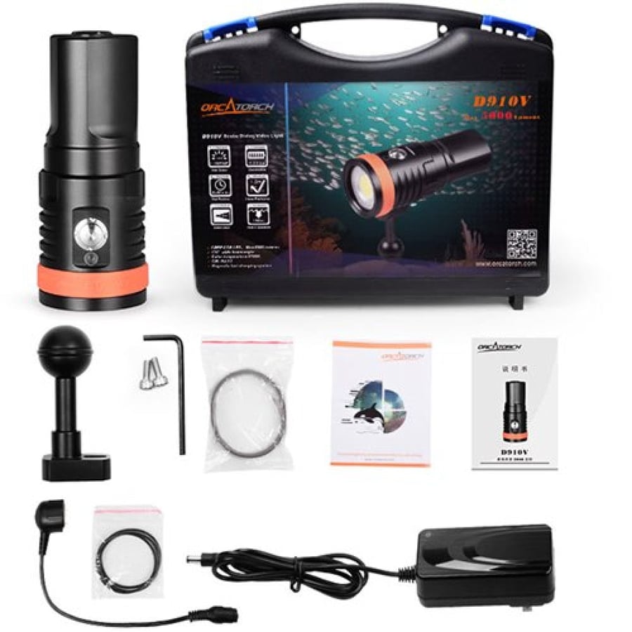 OrcaTorch D910V Video Light 5000 Lumens
