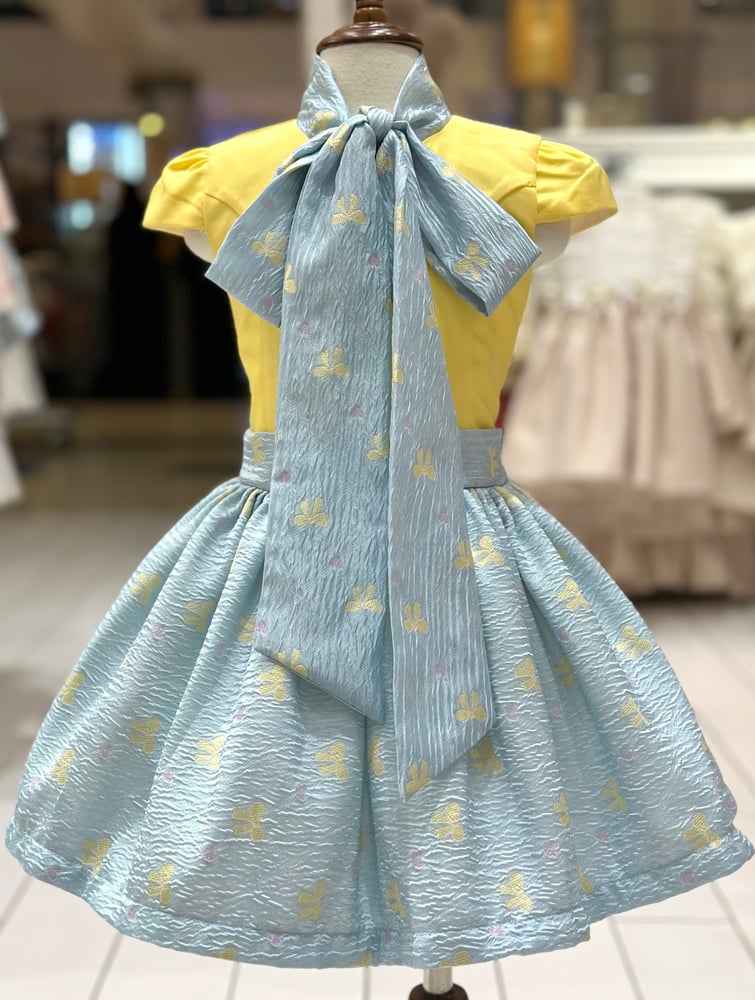 طقم  blue bow