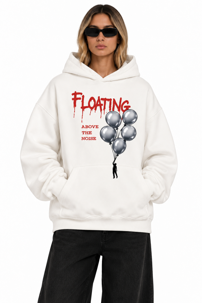 Floating white Hoodie