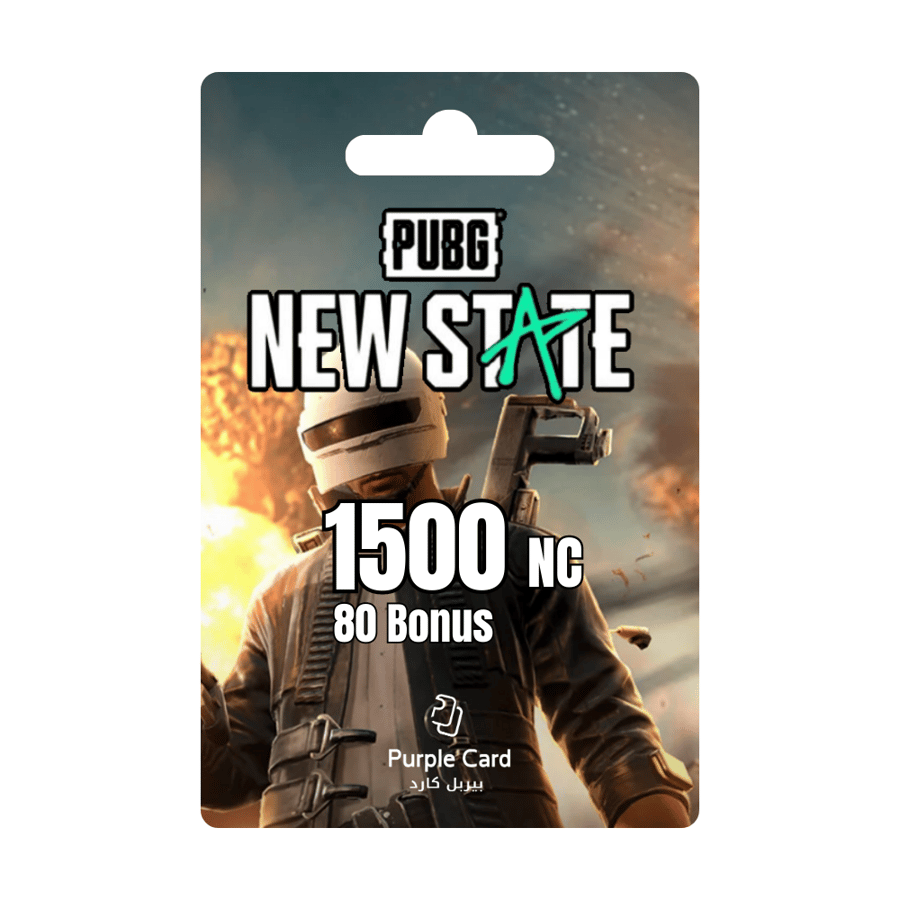 PUBG New State 1500 NC + 80 Bonus Recharge Voucher