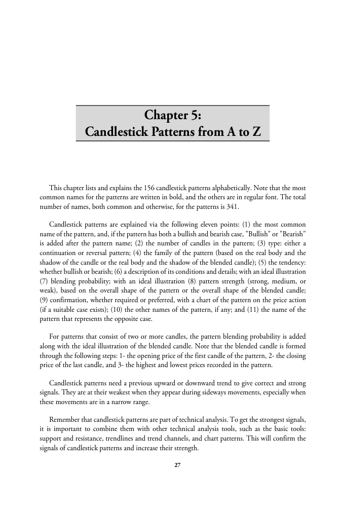 Candlestick Patterns from A to Z