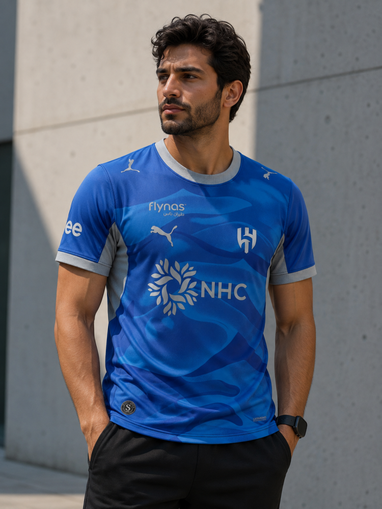 تيشيرت الهلال 27/26 (رجالي)(فئة اللاعبين)