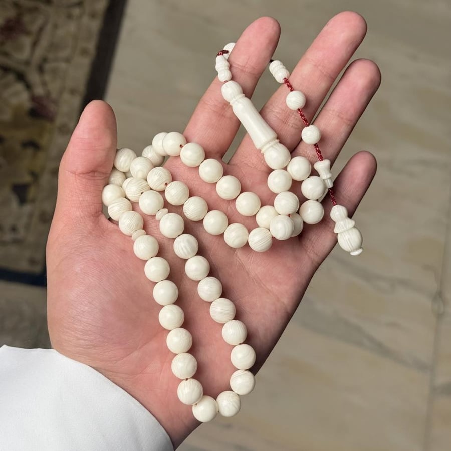 سبحة بكلايت ابيض عاجي