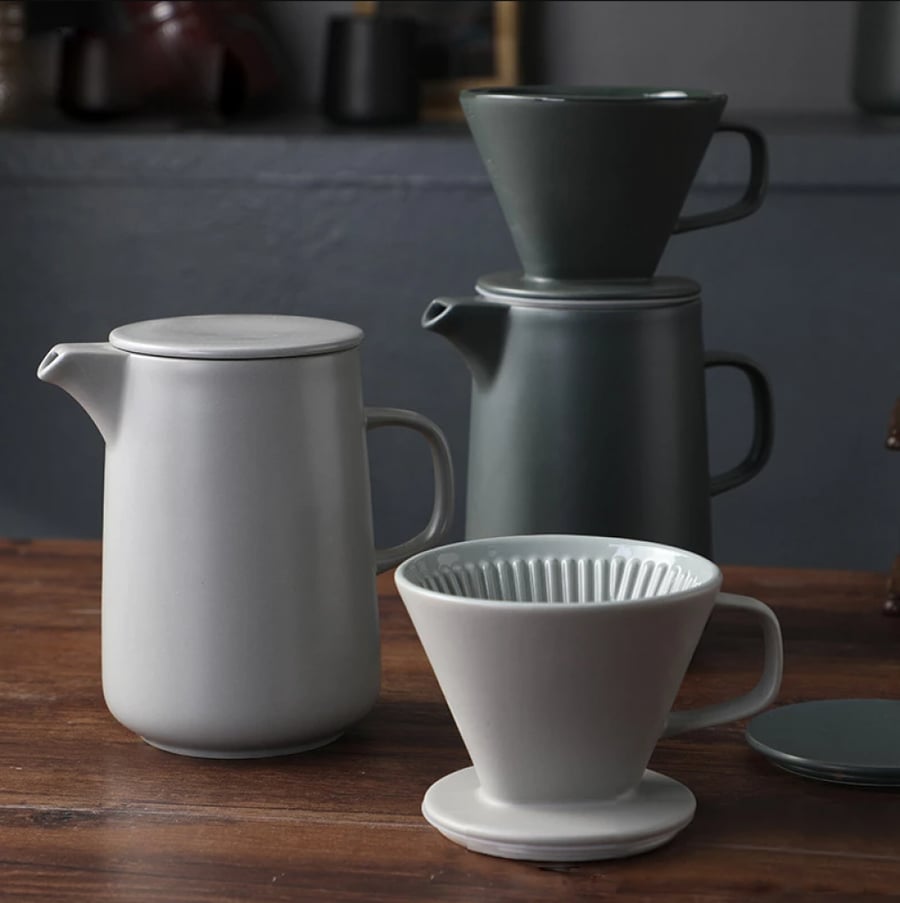 طقم كوب وقمع V60 من السيراميك