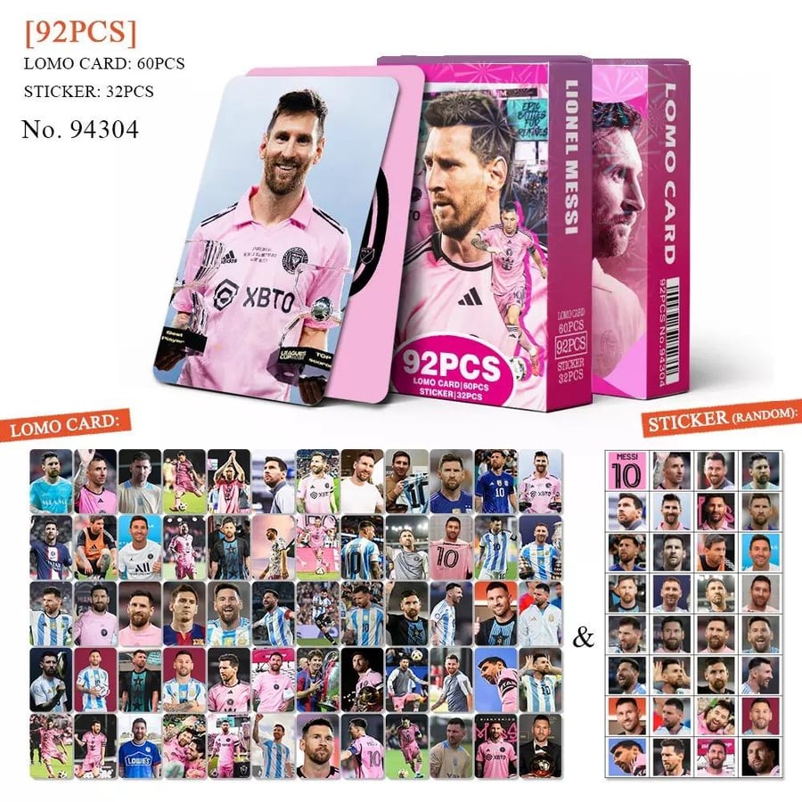 مجموعة لوموكاردز وستيكرات ميسي Messi 92 piece