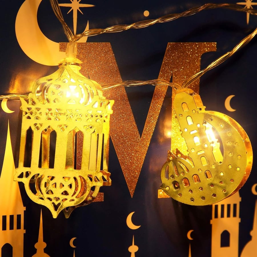 زينة رمضانية ليد مضيء تعليقات بأشكال وتصاميم إسلاميه