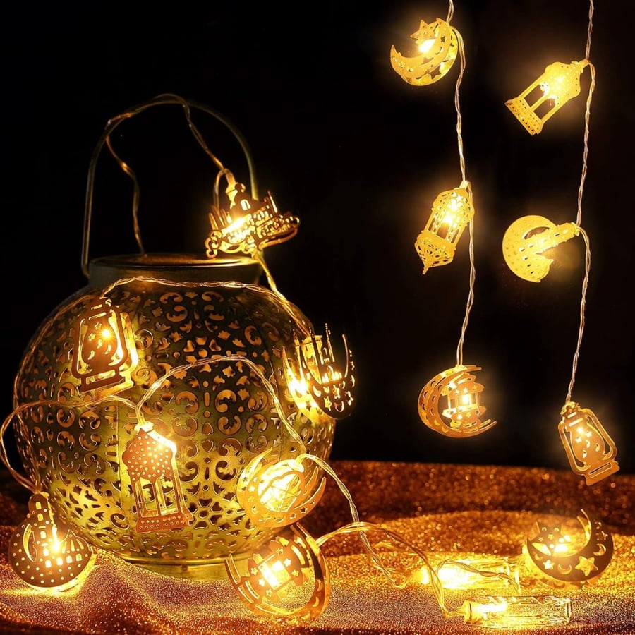 زينة رمضانية ليد مضيء تعليقات بأشكال وتصاميم إسلاميه