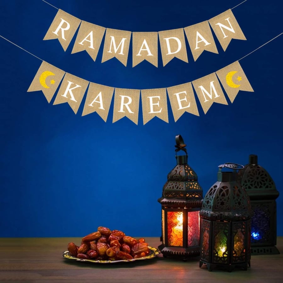 بكج زينة رمضان متكامل مجموعة فوانيس وحبال إضاءة ليد ديكورات مضيئة