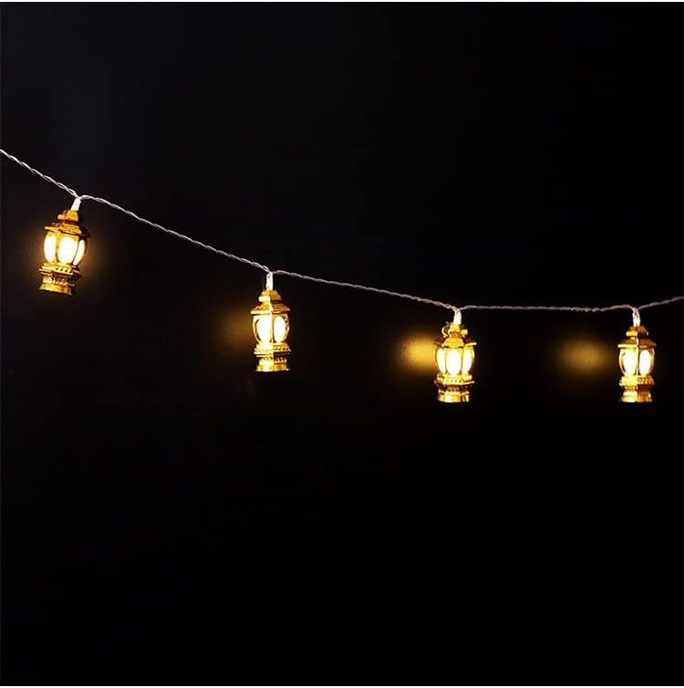 عرض (1+1 مجاناً): حبل فوانيس رمضان المضيء  تعليقة زينة (ضاعف الكمية)