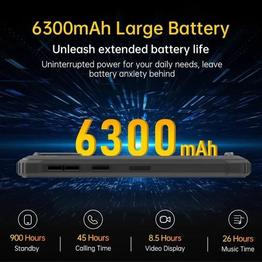 أوكيتيل - هاتف wp32 pro شاشة 6 بوصة بطارية 6300 مللي امبير رام 6+18 جيجا مساحة 256 جيجا متعدد الالوان