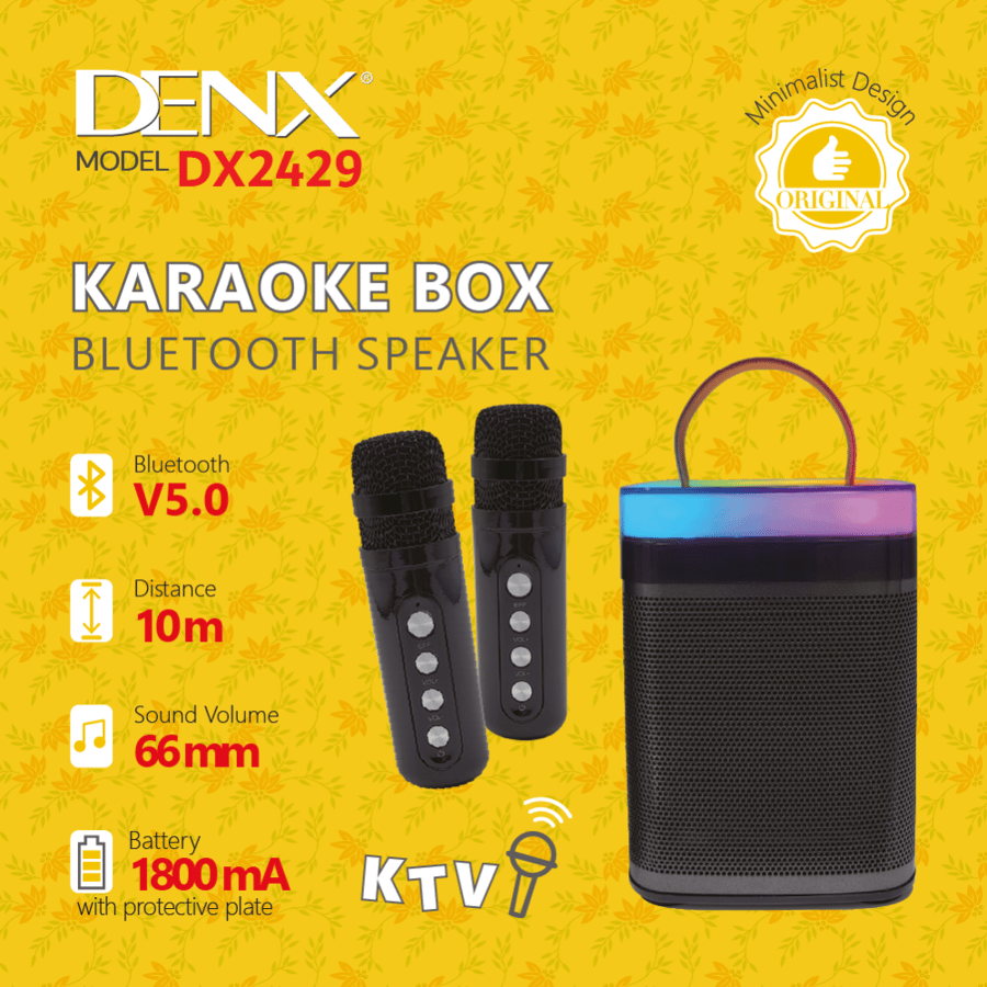 ميكروفون كاريوكي لاسلكي مكبر صوت بلوتوث من دينكس DX2429