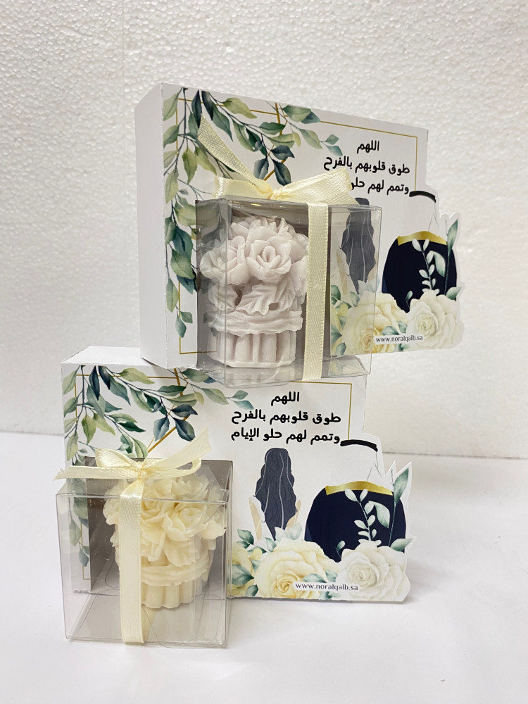 توزيعات شمعة باقة ورد
