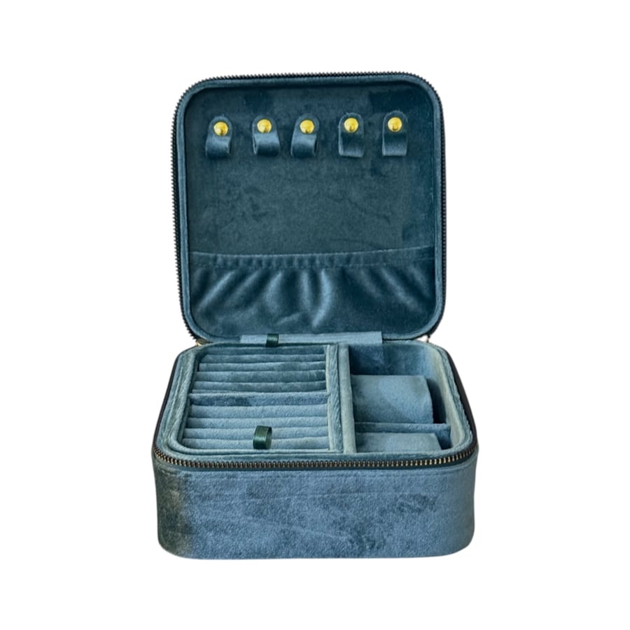 Teal Jewelry Bag