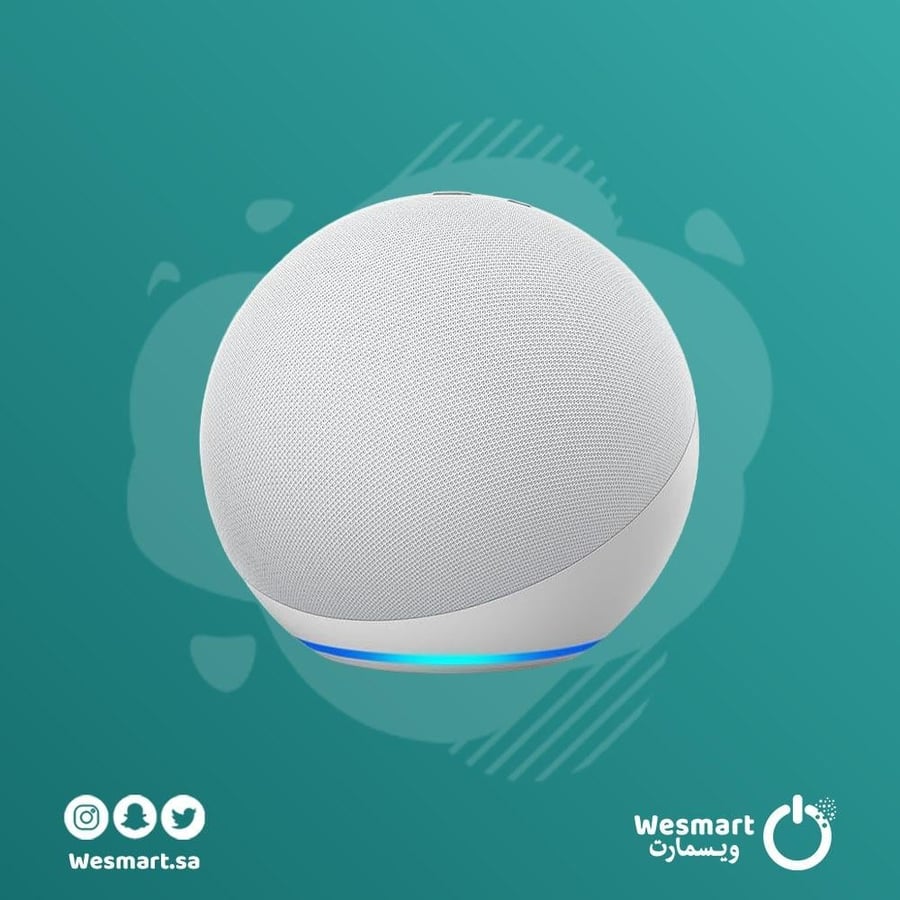 اليكسا ايكو دوت الجيل الخامس - أبيض - Alexa Echo Dot 5th Gen