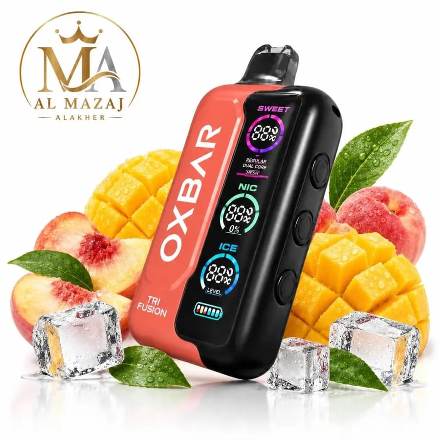 سحبة أوكس بار تراي فيوجن مانجو وخوخ مع ثلج OXBAR TRI FUSION Mango Peac