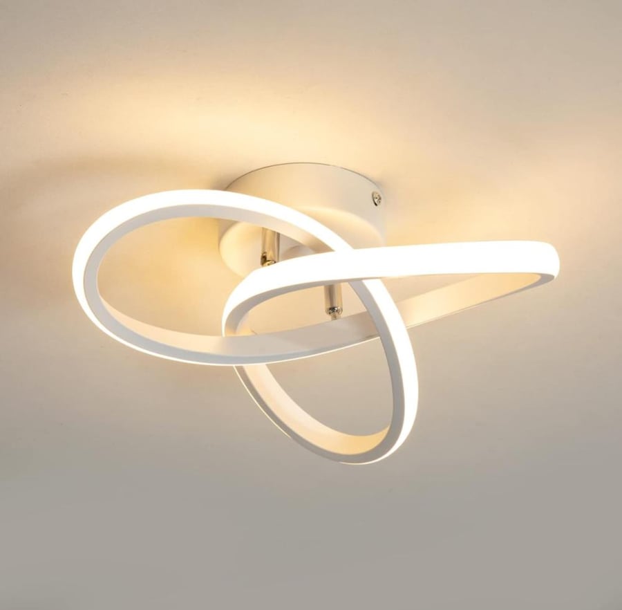 LED chandelier 3 colors 24 watt with a diameter of 25 cm (white), acrylic aluminum